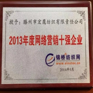 紡織網(wǎng)絡(luò)知名度十強(qiáng)企業(yè)